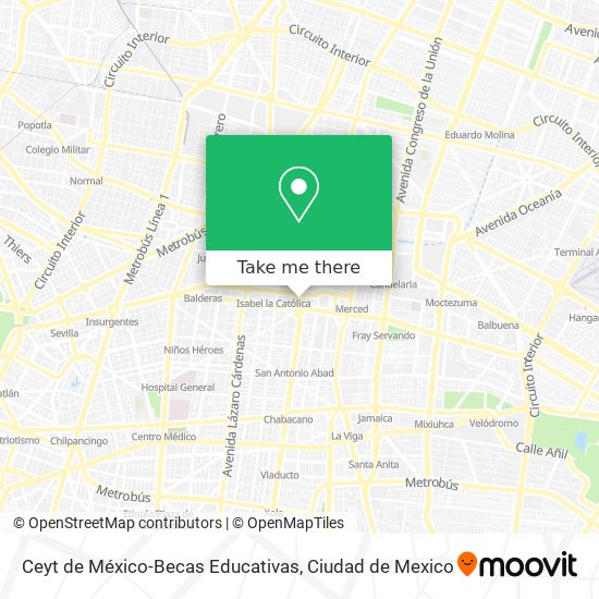 Mapa de Ceyt de México-Becas Educativas