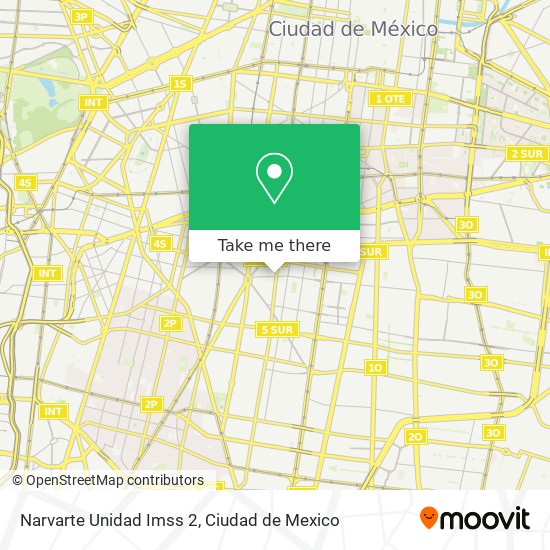 Narvarte Unidad Imss 2 map