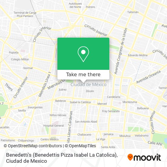 Benedetti's (Benedettis Pizza Isabel La Catolica) map