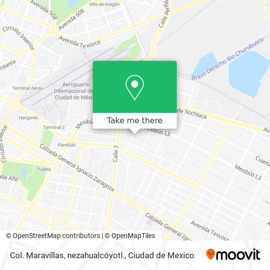 Col. Maravillas, nezahualcóyotl. map