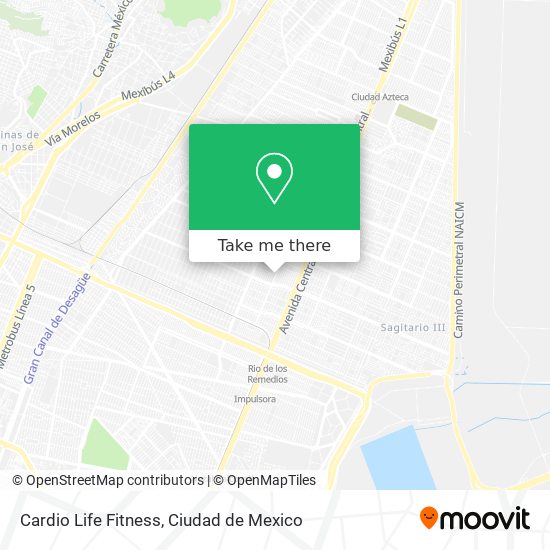 Cardio Life Fitness map