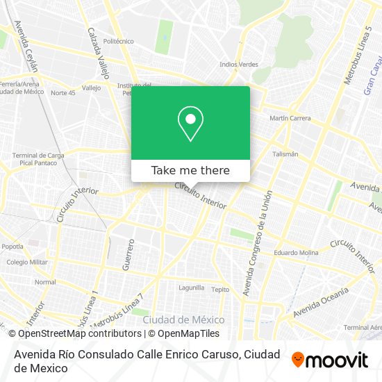 Mapa de Avenida Río Consulado Calle Enrico Caruso