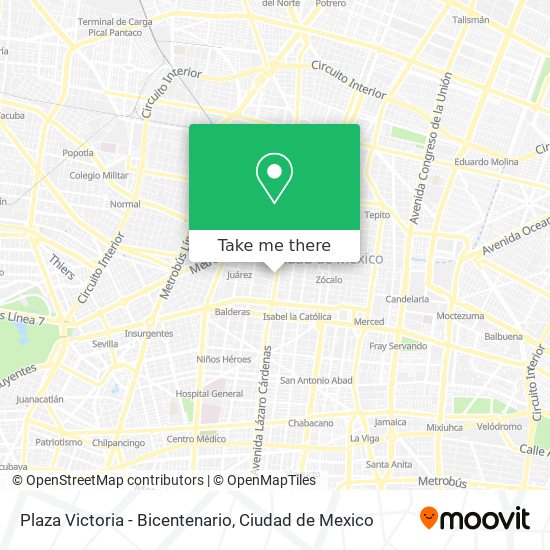 Mapa de Plaza Victoria - Bicentenario