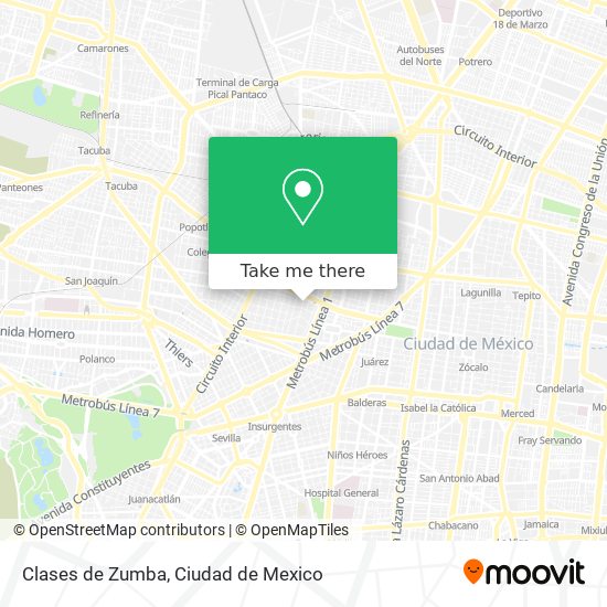 Clases de Zumba map