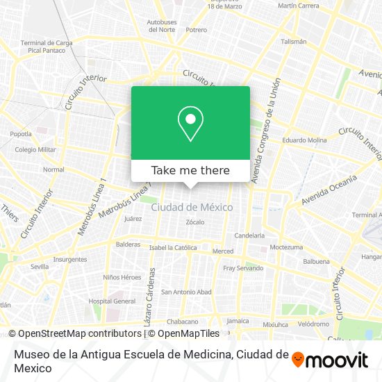 Museo de la Antigua Escuela de Medicina map
