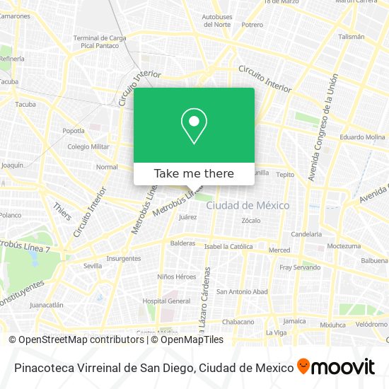 Pinacoteca Virreinal de San Diego map