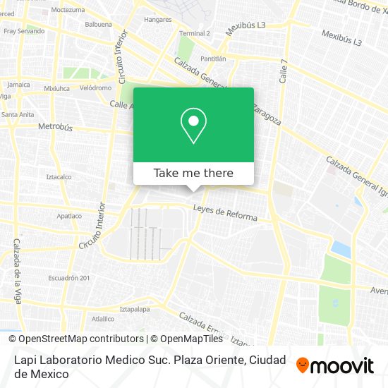 Lapi Laboratorio Medico Suc. Plaza Oriente map