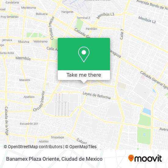 Banamex Plaza Oriente map