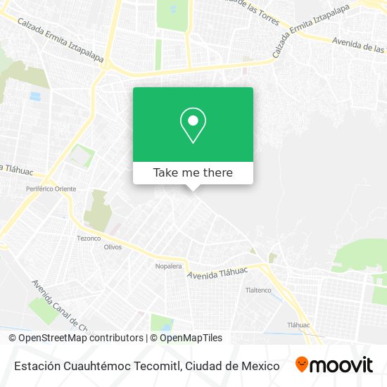 Estación Cuauhtémoc Tecomitl map