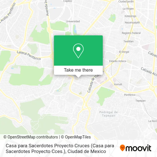 Mapa de Casa para Sacerdotes Proyecto Cruces