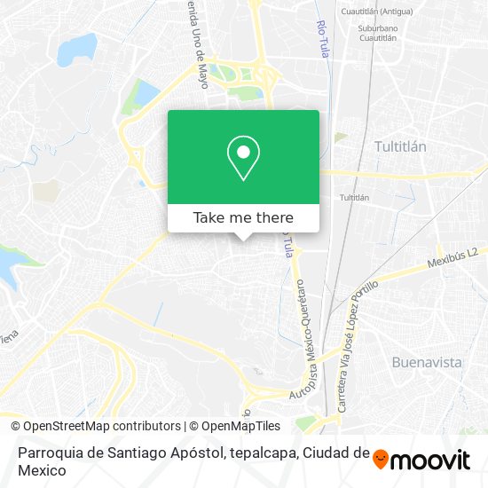 Parroquia de Santiago Apóstol, tepalcapa map