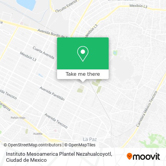 Instituto Mesoamerica Plantel Nezahualcoyotl map