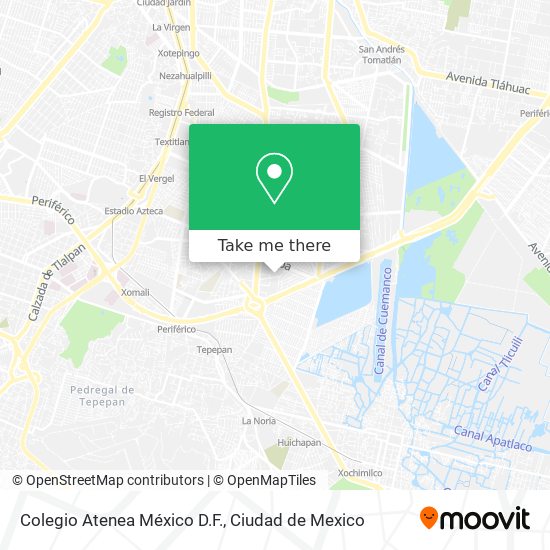 Colegio Atenea México D.F. map