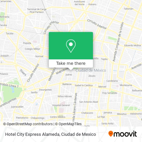 Hotel City Express Alameda map