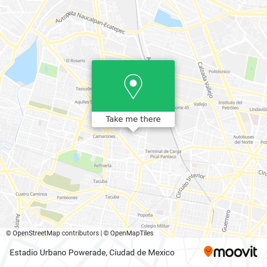 Estadio Urbano Powerade map