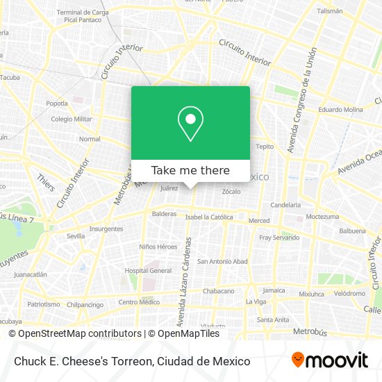 Chuck E. Cheese's Torreon map