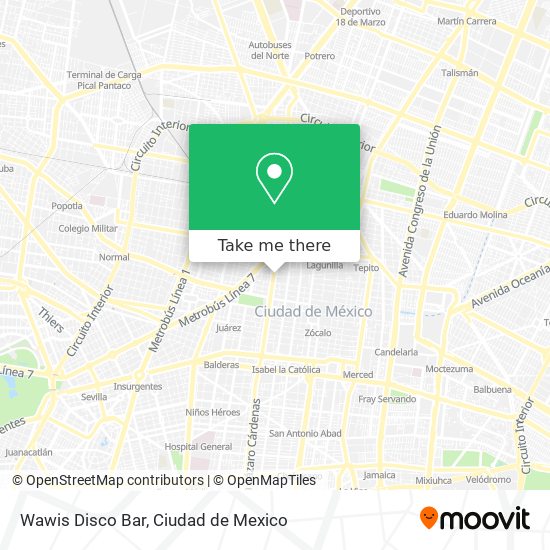 Mapa de Wawis Disco Bar