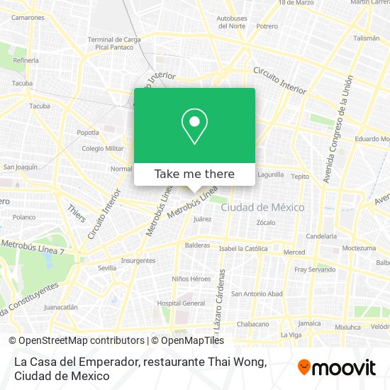 La Casa del Emperador, restaurante Thai Wong map