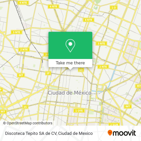 Mapa de Discoteca Tepito SA de CV
