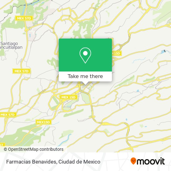 Farmacias Benavides map