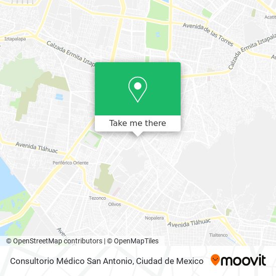 Mapa de Consultorio Médico San Antonio