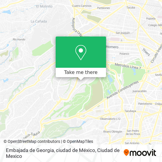 Embajada de Georgia, ciudad de México map