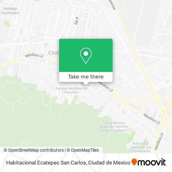 Mapa de Habitacional Ecatepec San Carlos