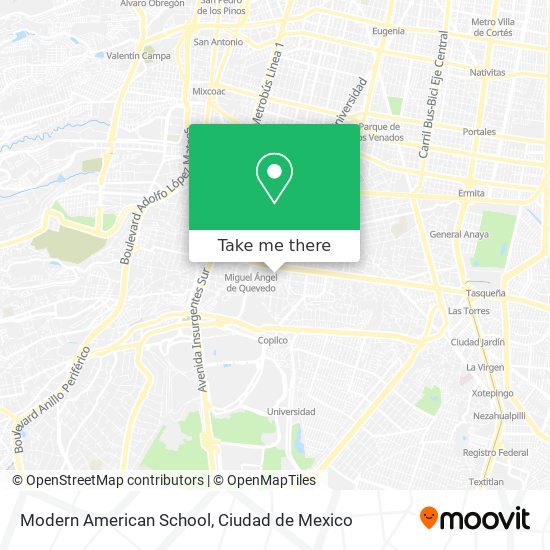 Mapa de Modern American School