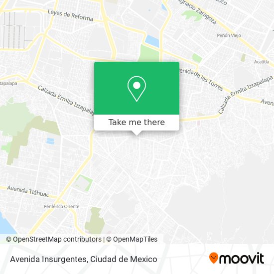 Mapa de Avenida Insurgentes