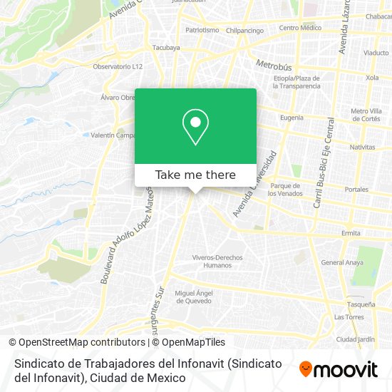 Sindicato de Trabajadores del Infonavit (Sindicato del Infonavit) map