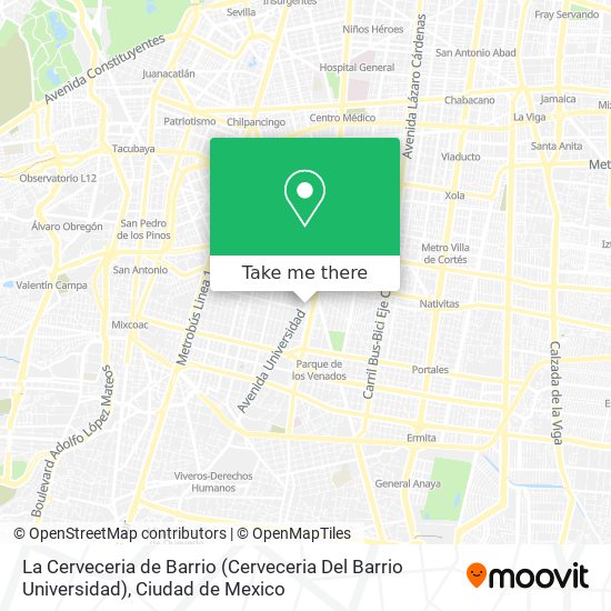 La Cerveceria de Barrio (Cerveceria Del Barrio Universidad) map