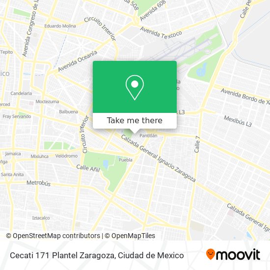 Cecati 171 Plantel Zaragoza map