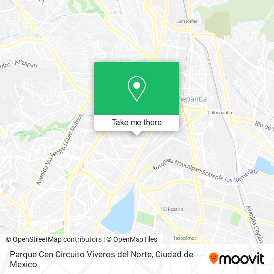 Mapa de Parque Cen Circuito Viveros del Norte
