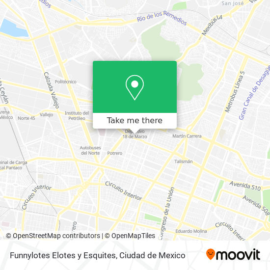 Mapa de Funnylotes Elotes y Esquites