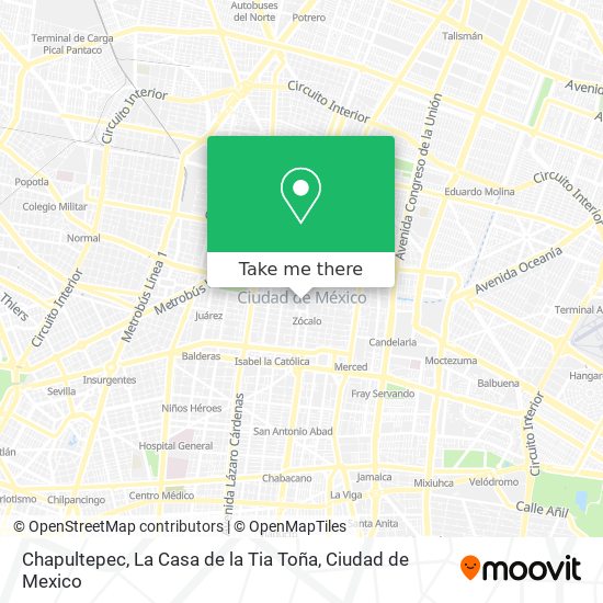 Chapultepec, La Casa de la Tia Toña map
