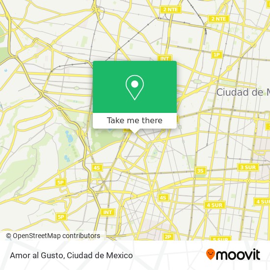 Amor al Gusto map