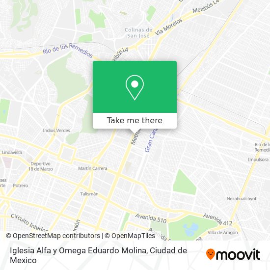 Iglesia Alfa y Omega Eduardo Molina map