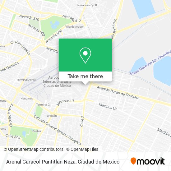 Arenal Caracol Pantitlan Neza map