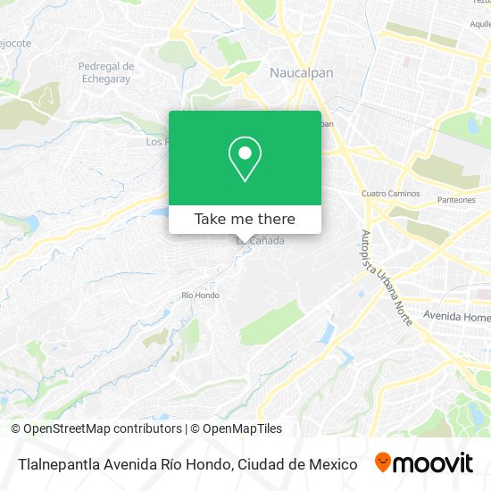 Mapa de Tlalnepantla Avenida Río Hondo