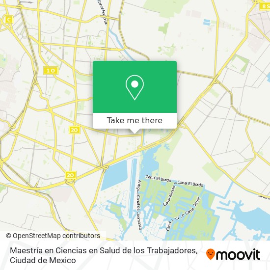 Maestría en Ciencias en Salud de los Trabajadores map