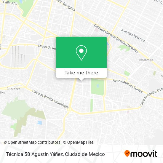 Técnica 58 Agustín Yáñez map