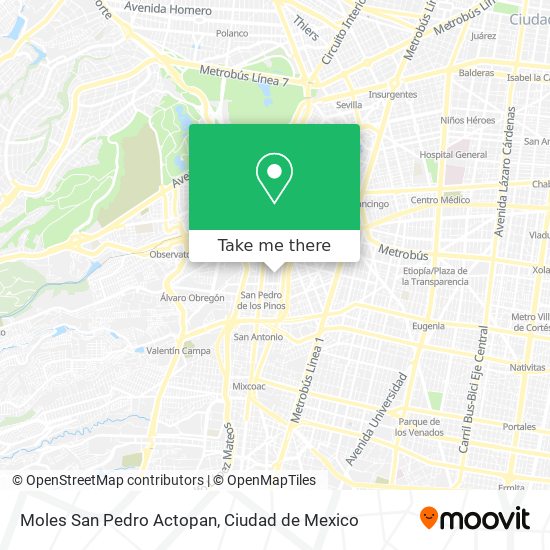 Moles San Pedro Actopan map