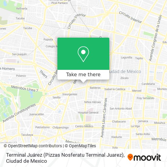 Terminal Juárez (Pizzas Nosferatu Terminal Juarez) map
