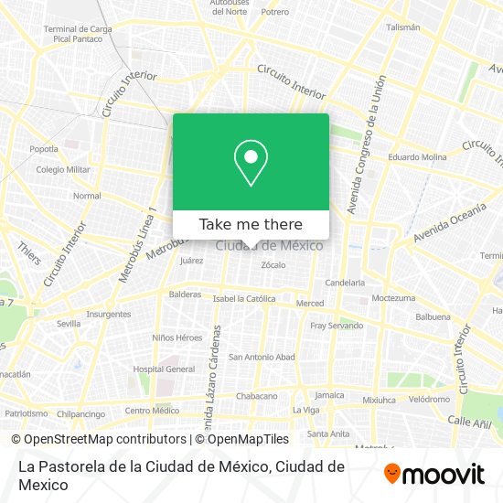 Mapa de La Pastorela de la Ciudad de México