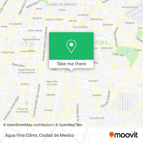 Mapa de Agua Viva Cdmx