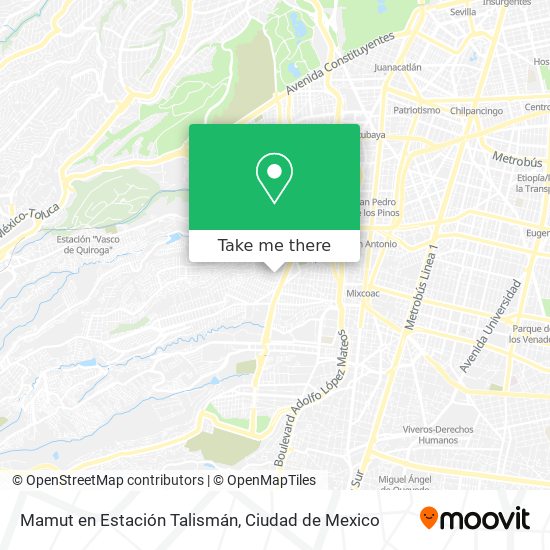 Mapa de Mamut en Estación Talismán