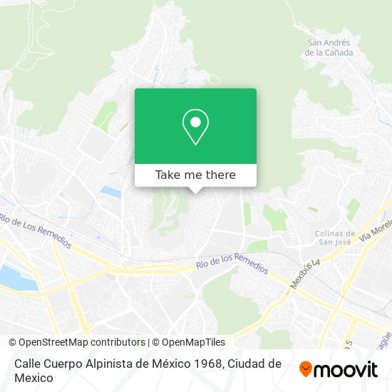 Mapa de Calle Cuerpo Alpinista de México 1968