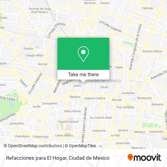 Mapa de Refacciones para El Hogar