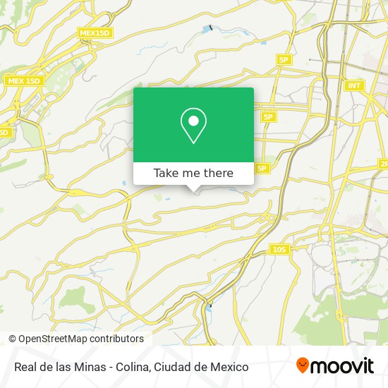 Real de las Minas - Colina map