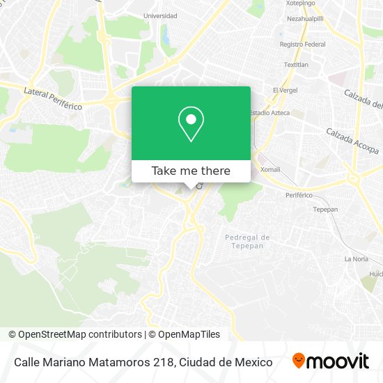 Calle Mariano Matamoros 218 map
